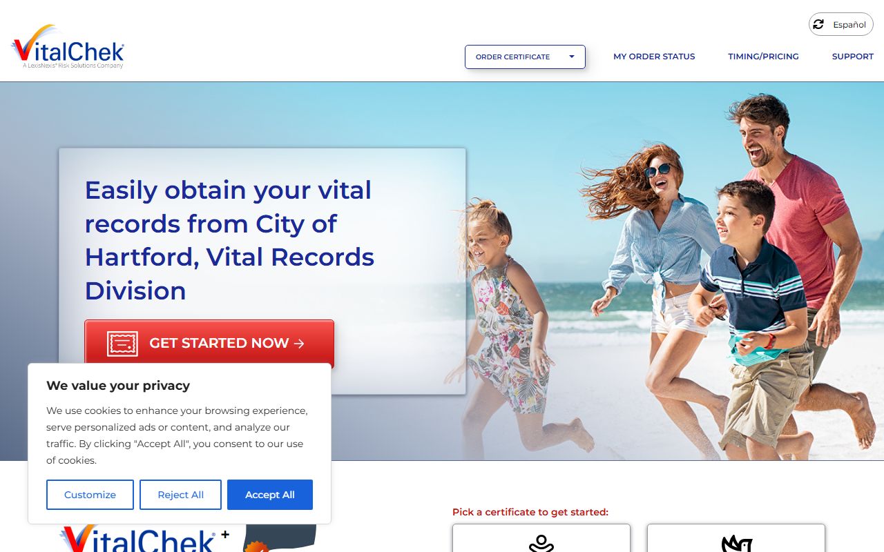 Hartford genealogy vital records resource