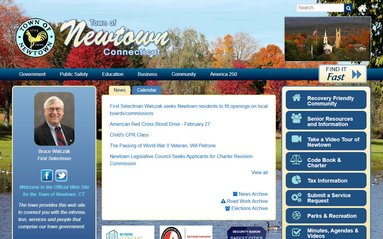 Newtown genealogy vital records resource